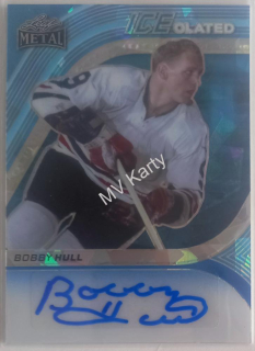 2024 Leaf Metal Hockey Legends - ICEolated Autographs Light Blue Flood  #ICE-BH1 - Bobby Hull 1/1