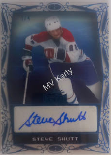 2024 Leaf Metal Hockey Legends - Base Autographs Crystal Dark Blue #BA-SS2 - Steve Shutt 1/4