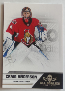 2011 Panini All Goalies - Box Set [Base] #58 Craig Anderson