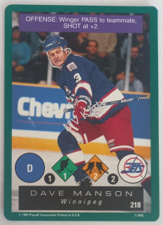 1995-96 Playoff One on One Challenge - [Base] #218 Dave Manson