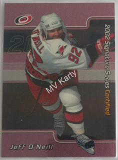 2001-02 In the Game Be A Player Signature Series - Certified - #C-18 Jeff O'Neill #/100