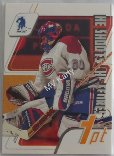 2003-04 In the Game Be A Player Memorabilia - He Shoots - He Scores Redemption #_JOTH Jose Theodore