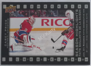 2015-16 Upper Deck Tim Hortons Collector's Series - Season Highlights #SH-3 Carey Price