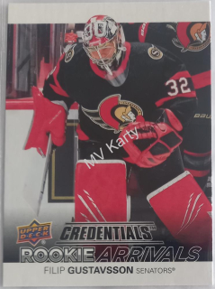 2021-22 Upper Deck Credentials - Rookie Arrivals #RA-27  Filip Gustavsson