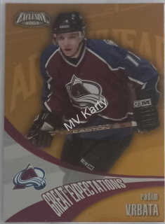 2002-03 Pacific Exclusive - Great Expectations #5 Radim Vrbata