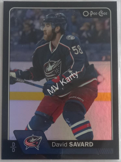 2016-17 O-Pee-Chee - [Base] - Black Rainbow Foil #400 David Savard  #/100