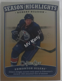 2008-09 O-Pee-Chee - Season Highlights #SH-15 Robert Nilsson