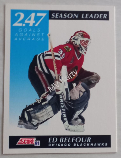 1991-92 Score American - [Base] #411 Ed Belfour