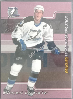 2001-02 In the Game Be A Player Signature Series - Certified #C-49 Vincent Lecavalier #/100