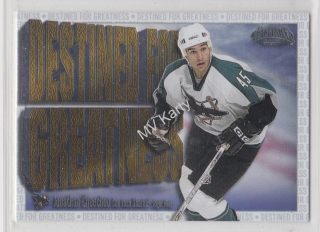 2002-03 Pacific Exclusive - Destined for Greatness #10 - Jonathan Cheechoo