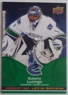 2009-10 Upper Deck McDonald's - Checklists #CL3 Roberto Luongo