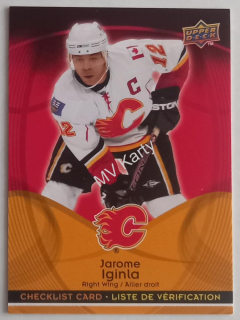 2009-10 Upper Deck McDonald's - Checklists #CL2 Jarome Iginla
