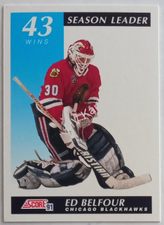 1991-92 Score Canadian - [Base] - Bilingual #300 Season Leader - Ed Belfour