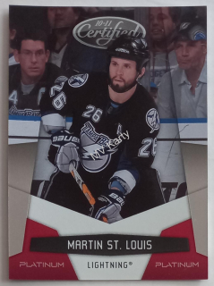 2010-11 Certified - [Base] - Platinum Red #132 Martin St. Louis #/999