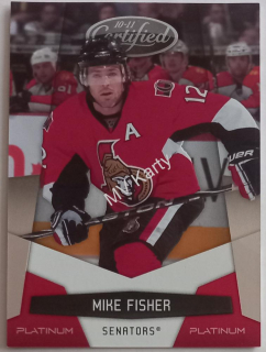 2010-11 Certified - [Base] - Platinum Red #102 Mike Fisher #/999