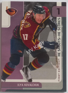 2002-03 In the Game Be A Player First Edition - He Shoots He Scores Redemptions #1.6 Ilya Kovalchuk