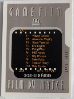 1997-98 Upper Deck McDonald's - Game Film #_NoN Checklist