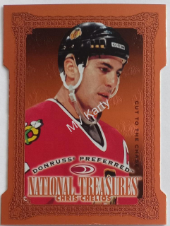 1997-98 Donruss Preferred - [Base] - Cut to the Chase #171 National Treasures Bronze - Chris Chelios