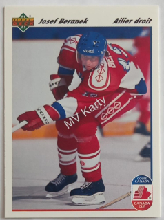 1991-92 Upper Deck - [Base] - French #17  Canada Cup - Josef Beranek