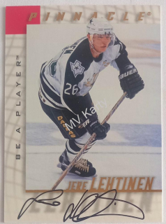 1997-98 Pinnacle Be A Player - [Base] - Autographs #123 Jere Lehtinen