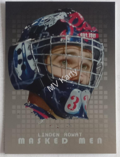 2008-09 In the Game Between the Pipes - Masked Men - Silver #MM-36 Linden Rowat