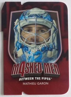 2011-12 In the Game Between the Pipes - Masked Men 4 - Ruby Die-Cut #MM-19 Mathieu Garon