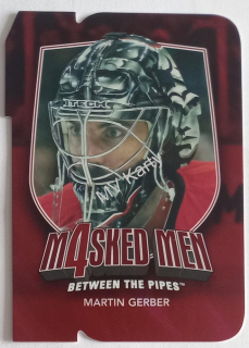 2011-12 In the Game Between the Pipes - Masked Men 4 - Ruby Die-Cut #MM-20 Martin Gerber