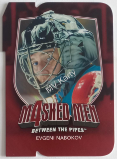 2011-12 In the Game Between the Pipes - Masked Men 4 - Ruby Die-Cut #MM-32 Evgeni Nabokov
