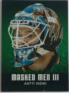 2010-11 In the Game Between the Pipes - Masked Men III - Emerald #MM-04 Antti Niemi #/340