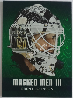 2010-11 In the Game Between the Pipes - Masked Men III - Emerald #MM-05 Brent Johnson #/340