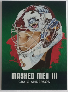 2010-11 In the Game Between the Pipes - Masked Men III - Emerald #MM-13 Craig Anderson #/340