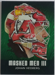 2010-11 In the Game Between the Pipes - Masked Men III - Emerald #MM-25 Johan Hedberg #/340