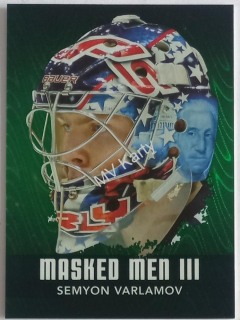 2010-11 In the Game Between the Pipes - Masked Men III - Emerald #MM-46 Semyon Varlamov #/340