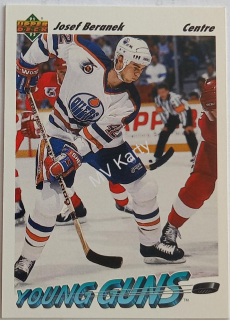 1991-92 Upper Deck - [Base] - French #595  Young Guns - Josef Beranek