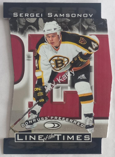 1997-98 Donruss Preferred - Line of the Times #4-B Sergei Samsonov #/2,500