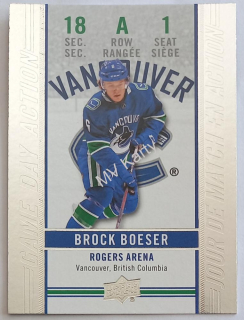 2018-19 Upper Deck Tim Hortons Collector's Series - Game Day Action #GDA-1 Brock Boeser