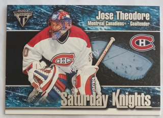 2002-03 Pacific Private Stock Titanium - Saturday Knights #5 Jose Theodore