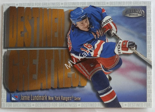 2002-03 Pacific Exclusive - Destined for Greatness #9 Jamie Lundmark