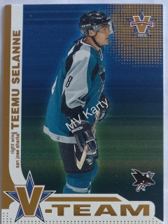 2001-02 Pacific Vanguard - V-Team #18 Teemu Selanne