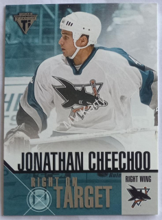 2002-03 Pacific Private Stock Titanium - Right on Target #19 Jonathan Cheechoo