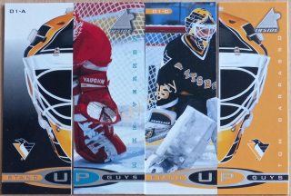 1997-98 Pinnacle Inside - Stand Up Guys #01-AB Mike Vernon, Tom Barrasso + 1997-98 Pinnacle Inside - Stand Up Guys #01-CD Tom Barrasso, Mike Vernon Komplet