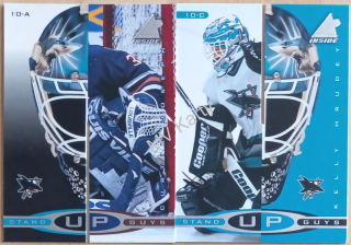 1997-98 Pinnacle Inside - Stand Up Guys #10-AB Kelly Hrudey, Curtis Joseph + 1997-98 Pinnacle Inside - Stand Up Guys #10-CD Curtis Joseph, Kelly Hrudey Komplet