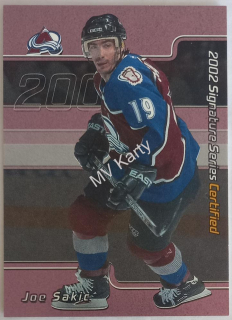 2001-02 In the Game Be A Player Signature Series - Certified #C-20 Joe Sakic #/100