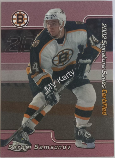 2001-02 In the Game Be A Player Signature Series - Certified #C-42 Sergei Samsonov #/100