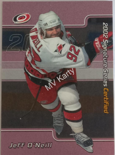 2001-02 In the Game Be A Player Signature Series - Certified #C-18 Jeff O´Neill #/100