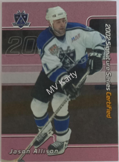 2001-02 In the Game Be A Player Signature Series - Certified #C-15 Jason Allison #/100