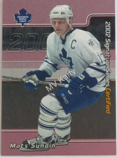 2001-02 In the Game Be A Player Signature Series - Certified #C-29 Mats Sundin #/100