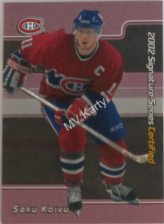 2001-02 In the Game Be A Player Signature Series - Certified #C-41 Saku Koivu #/100