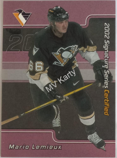 2001-02 In the Game Be A Player Signature Series - Certified #C-54 Mario Lemieux #/100