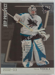 2002-03 In the Game Be A Player Between the Pipes - [Base] - Silver #100 Vesa Toskala #/100